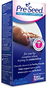 Pre-Seed Fertility Friendly Personal Lubricant 40g Tube with 9 Single-Use Applicators RRP 16.95 CLEARANCE XL 12.99
