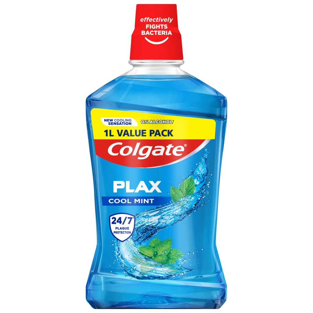 Colgate Plax Cool MINT Mouthwash 1 Litre RRP 4 CLEARANCE XL 2.99