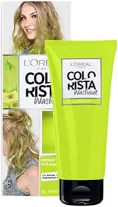 L'Oreal Paris Colorista Wash Out Lime Green Neon Semi-Permanent Hair Dye 80ml RRP 3.58 CLEARANCE XL 1.50