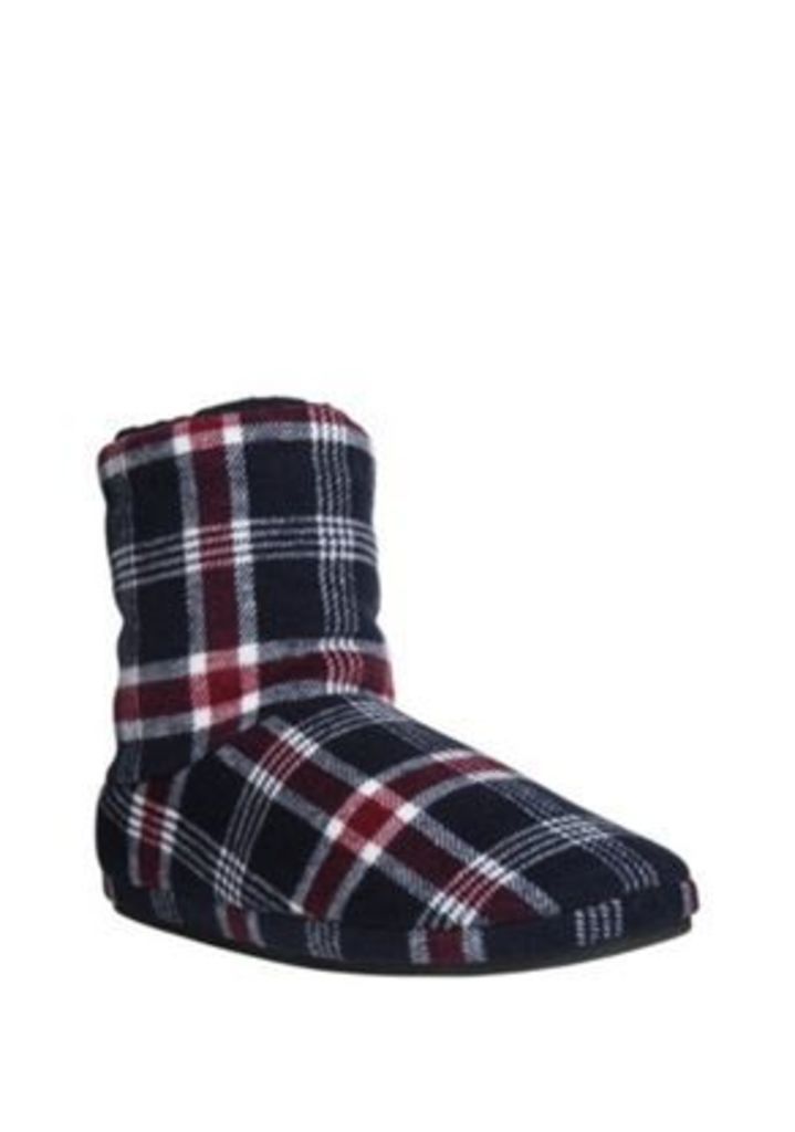 Mens Slippers Slouched Chequered Boot UK Size 11-12 RRP 9 CLEARANCE XL 4.99