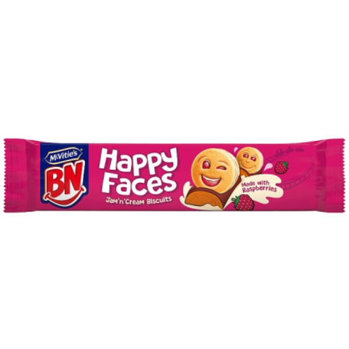 McVitie's BN Happy Faces Jam 'n' Cream Biscuits 165g RRP 1.25 CLEARANCE XL 89p or 2 for 1.50