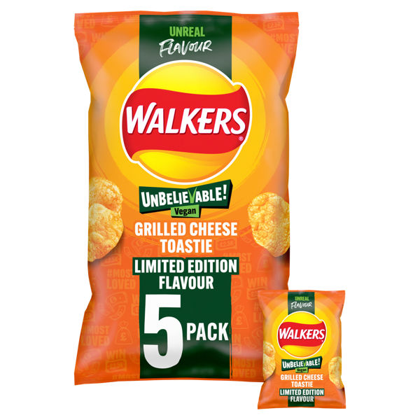 Walkers Vegan Limited Edition Grilled Cheese Toastie 5 Pack RRP £1.95 ...