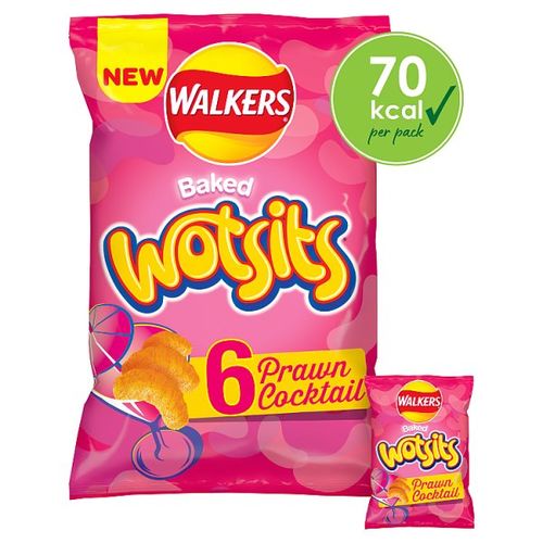 Walkers Wotsits Prawn Cocktail Snacks Crisps 6x 13.5g RRP 2 CLEARANCE XL 99p