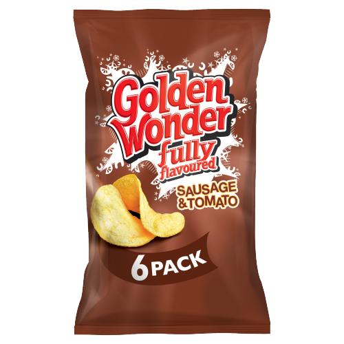 Golden Wonder Fully Flavoured Sausage & Tomato 6 x 25g RRP 1.99 CLEARANCE XL 99p