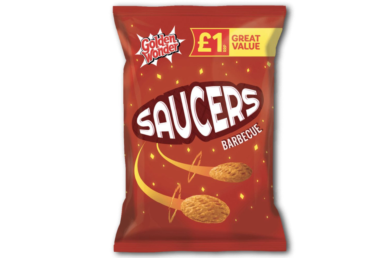 Golden Wonder Saucers Barbecue Flavour Snacks 40g RRP 1 CLEARANCE XL 59p or 2 for 1