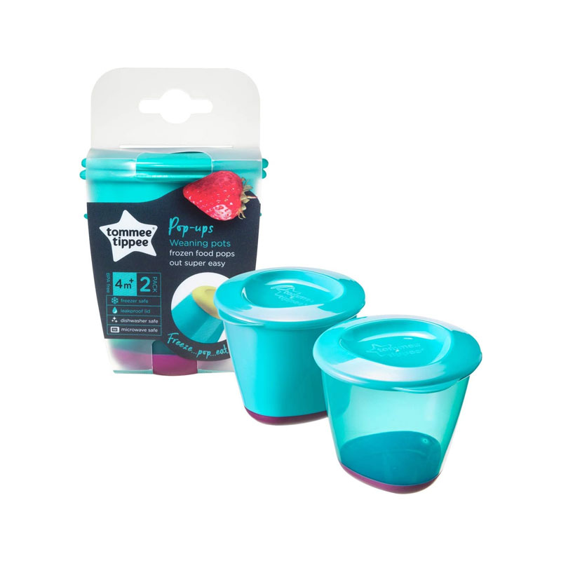 Tommee Tippee Explora 4oz Pop Up Weaning Pots 2 Pack RRP 6.50 CLEARANCE XL 2.99