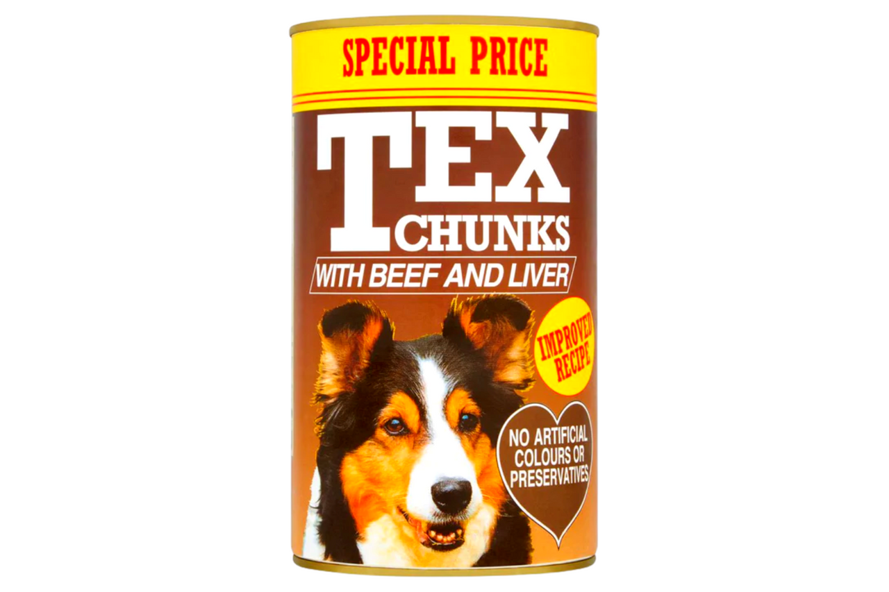 Tex Chunks with Beef & Liver for Adult Dogs 1.2kg RRP 1.79 CLEARANCE XL 99p