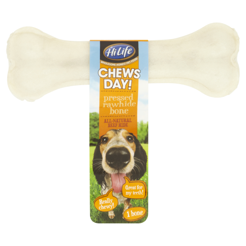 HiLife Chews Day! Pressed Rawhide Bone RRP 1.02 CLEARANCE XL 59p or 2 for 1