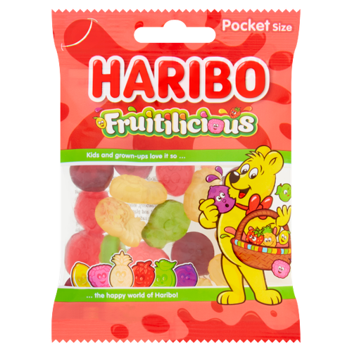 Haribo Fruitilicious Pocket Sized 42g RRP 60p CLEARANCE XL 29p or 4 for 1