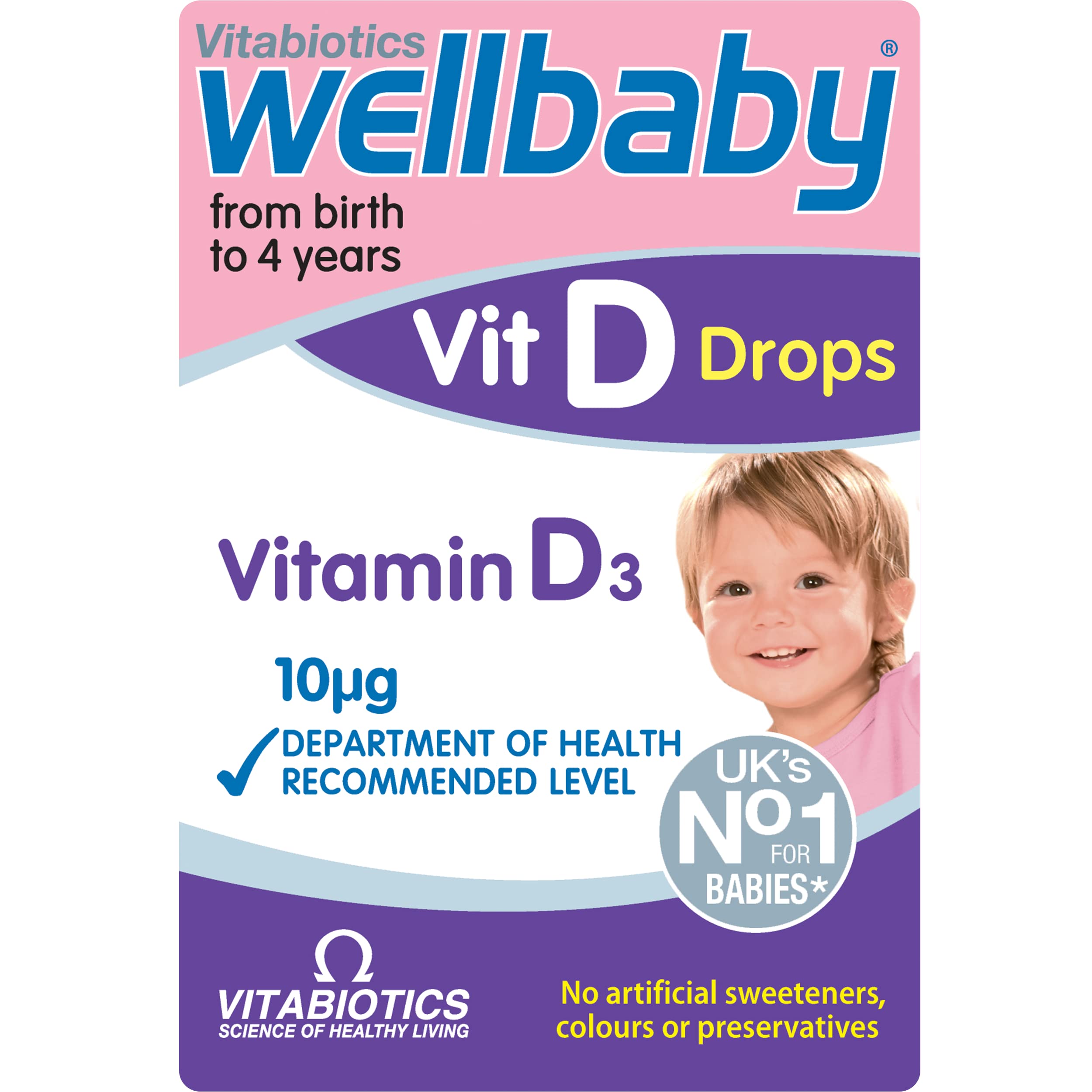 Vitabiotics Wellbaby 8.5mcg Vitamin D Drops 30ml RRP 5 CLEARANCE XL 3.99