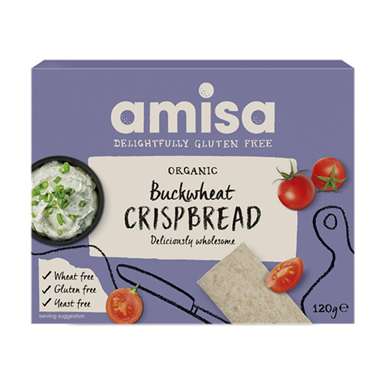 Amisa Delightfully Gluten Free Organic Buckwheat Crisp bread 120g RRP 3.20 CLEARANCE XL 1.50