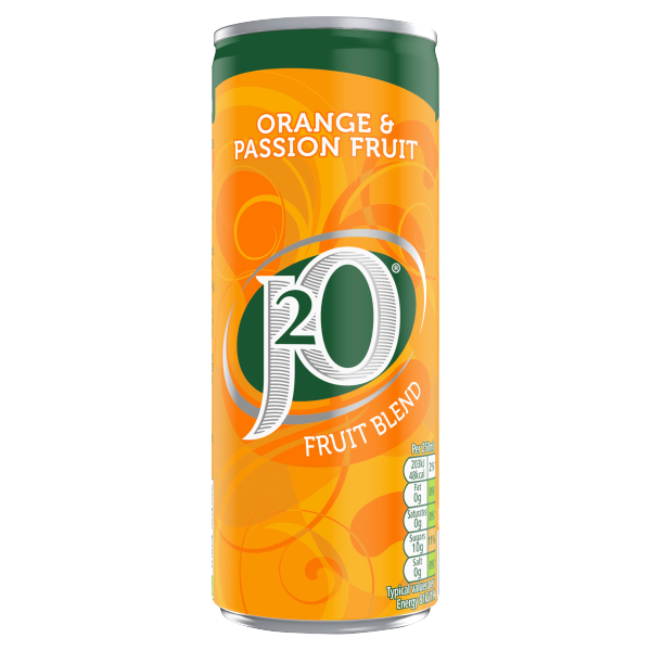 J2O Orange & Passion Fruit Blended Juice Drink 250ml RRP 79p CLEARANCE XL 39p or 3 for 99p