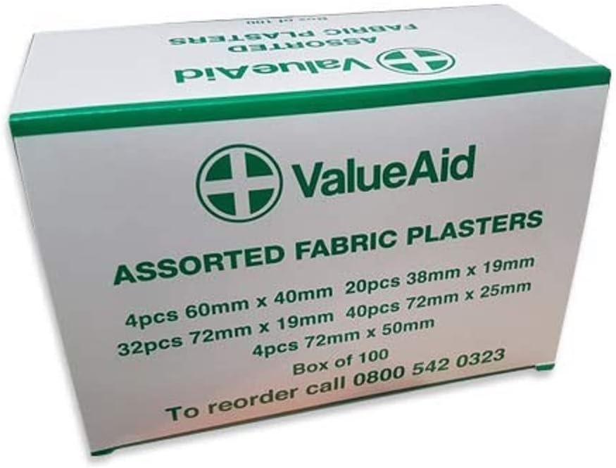 Value Aid Assorted Fabric Plasters Box of 100 RRP 10.95 CLEARANCE XL 5.99