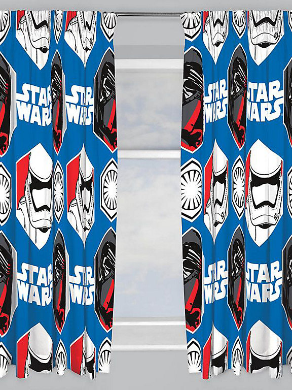 Disney Star Wars The Force Awakens Curtains Set 66'' x 54'' RRP 19.99 CLEARANCE XL 3.99