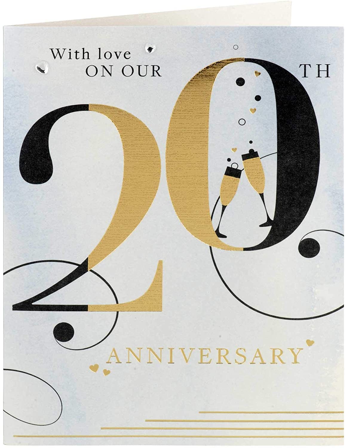 Clintons With Love On Our 20th Anniversary Card RRP 3.89 CLEARANCE XL 1.99