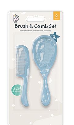 123 Baby Essentials Blue Brush & Comb Set RRP 1 CLEARANCE XL 79p