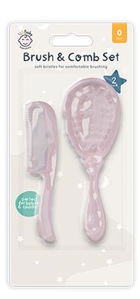 123 Baby Essentials Pink Brush & Comb Set RRP 1 CLEARANCE XL 79p