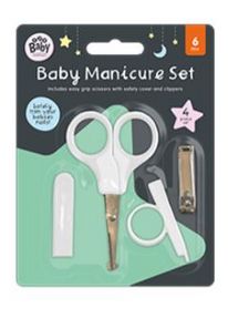 123 Baby Essentials White Baby Manicure Set - 4 Piece RRP 1 CLEARANCE XL 79p