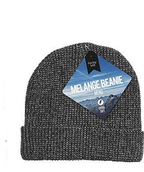 Farley Mill Mens Melange Beanie Hat Grey RRP 3.99 CLEARANCE XL 1.99