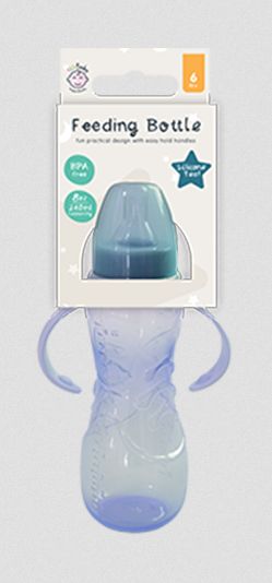 123 Baby Essential Blue Feeding Cup With Handle 240ml/8oz RRP 1.99 CLEARANCE XL 99p