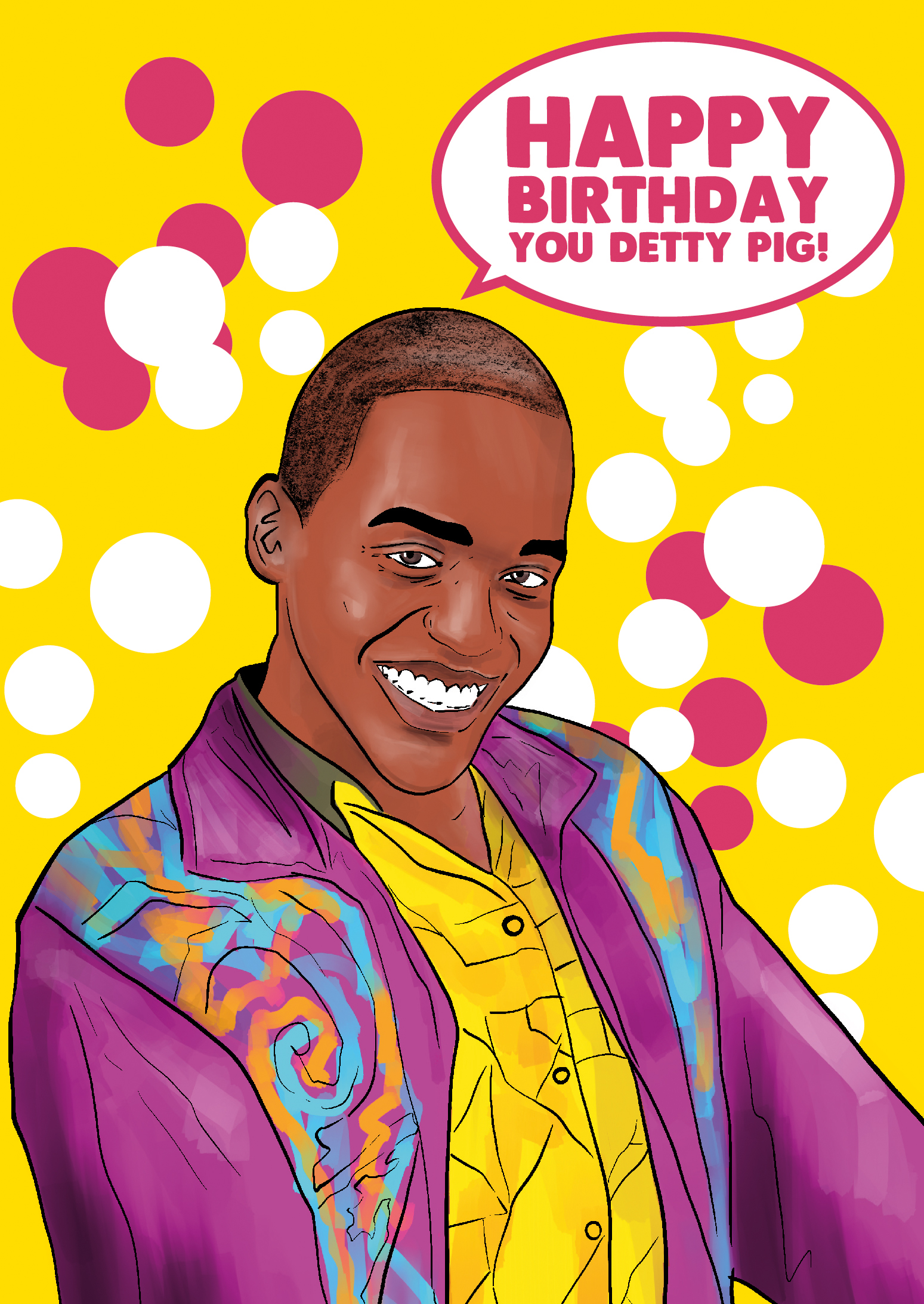 Cheeky Chops Happy Birthday You Detty Pig! Card Eric Effiong Sex Education  RRP £3.50 CLEARANCE XL £1.99 Clearance Approved Food & Drink and more