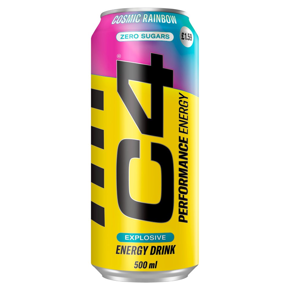 C4 Performance Energy Cosmic Rainbow Energy Drink 500ml RRP 1.59 CLEARANCE XL 89p or 2 for 1.50