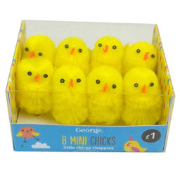 George Easter 8 Mini Chicks Decorations RRP 1 CLEARANCE XL 39p or 3 for 99p