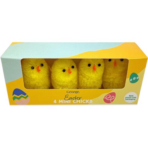 George Easter 4 Mini Chicks RRP 1 CLEARANCE XL 59p or 2 for 1