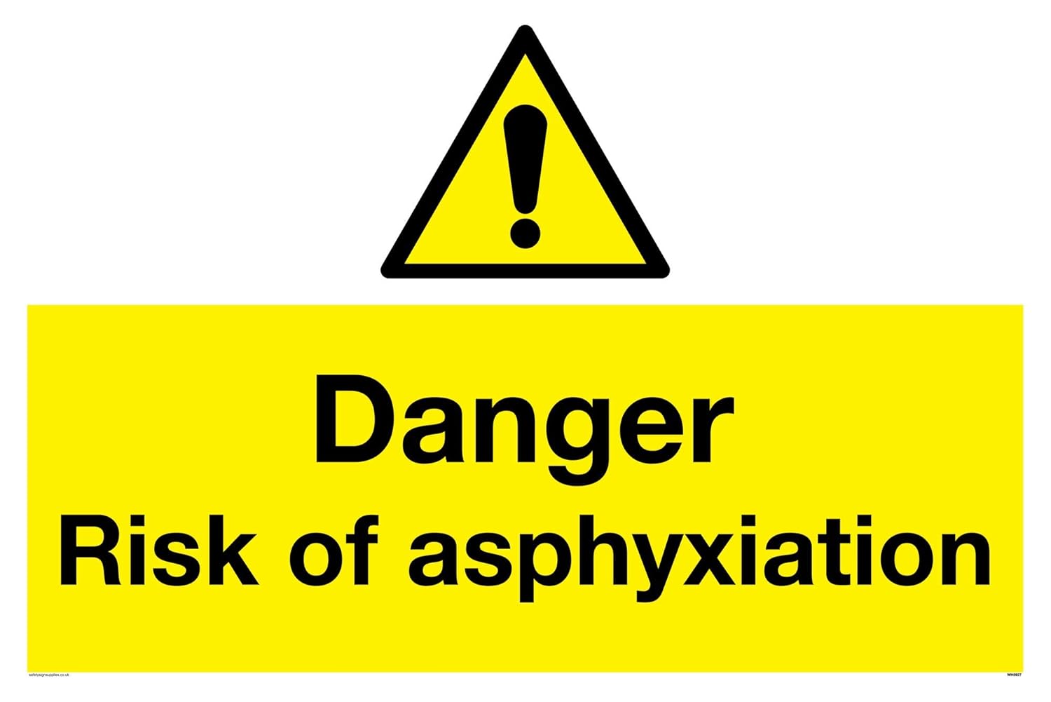 Viking Signs ''Danger Risk Of Asphyxiation'' Vinyl/Sticker Sign RRP 10.99 CLEARANCE XL 5.99