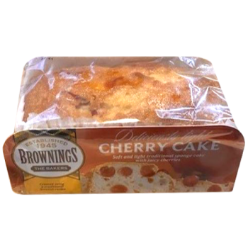 Brownings Deliciously Light Cherry Cake RRP 2.50 CLEARANCE XL 89p or 2 for 1.50