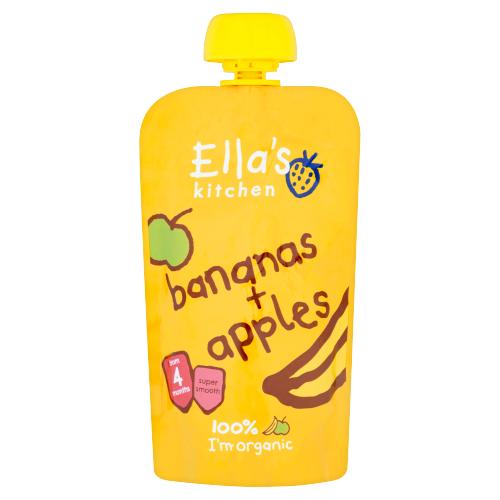 Ella's Kitchen Organic Bananas and Apples Baby Pouch 4+ Months 120g RRP 1.30 CLEARANCE XL 59p or 2 for 1