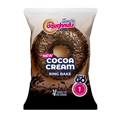 Simply Doughnuts Cocoa Cream Filled Ring Bake Doughnuts 60g RRP 1.19 CLEARANCE XL 59p or 2 for 1