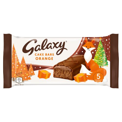 Galaxy Cake Bars Orange 5 Pack RRP 1.50 CLEARANCE XL 89p or 2 for 1.50
