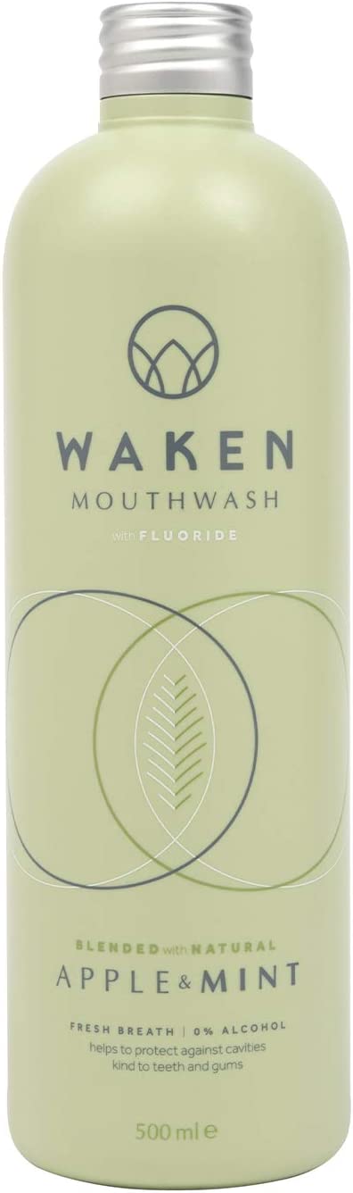 Waken Apple & Mint Mouthwash for Fresh Breath 500ml RRP 3.33 CLEARANCE XL 1.99