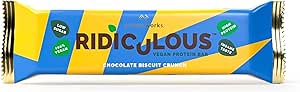 Protein Works Ridiculous Vegan Protein Bar Chocolate Biscuit Crunch 47.5g RRP 2.99 CLEARANCE XL 59p