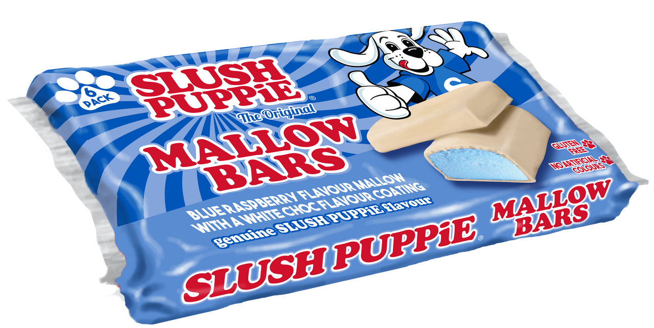 Slush Puppie Blue Raspberry Mallow Bars 120g RRP 1.25 CLEARANCE XL 59p or 2 for 1
