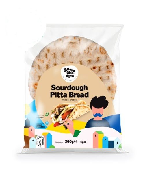 7Ate9 Sourdough Pitta Bread 4 Pack 360g RRP 2.36 CLEARANCE XL 99p