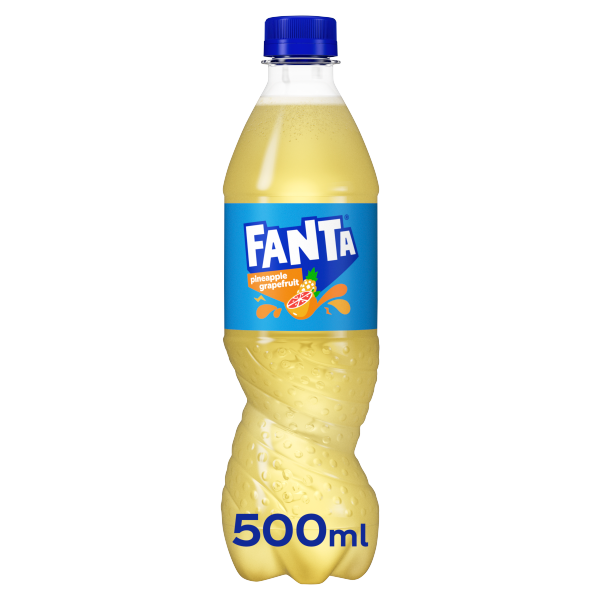 Fanta Pineapple Grapefruit 500ml RRP 1.29 CLEARANCE XL 59p or 2 for 1