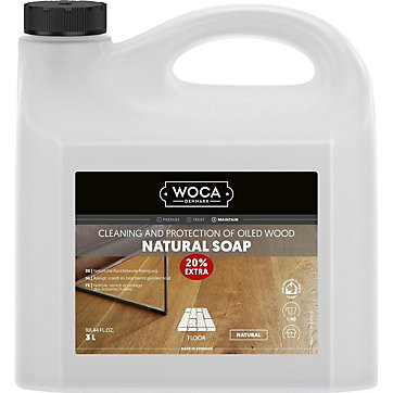 WOCA Natural Wood Floor Soap Cleaner 3L RRP 18.89 CLEARANCE XL 9.99