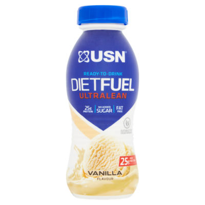 USN Diet Fuel Ultralean Ready-To-Drink Vanilla Flavour Protein Shake 310ml RRP 1.79 CLEARANCE XL 89p or 2 for 1.50