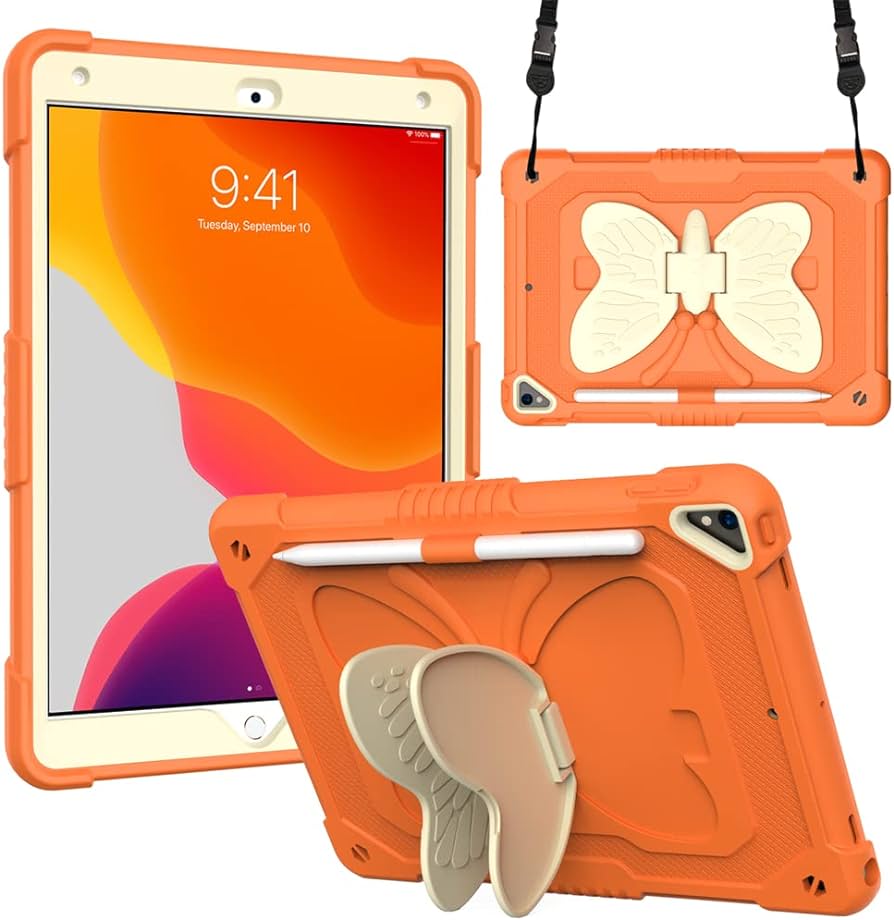 iPad Air 2 9.7 Inch Orange Case Butterfly Kickstand RRP 19.99 CLEARANCE XL 15.99