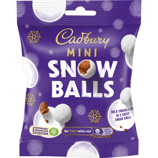 Cadbury Dairy Milk Mini Snowballs Milk Chocolate 80g RRP 1.65 CLEARANCE XL 99p