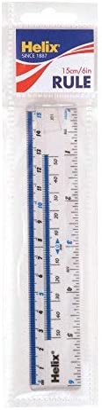 Helix Shatter Resistant 6 Inch / 15cm Clear Ruler RRP 1.39 CLEARANCE XL 99p