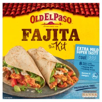 Old El Paso Extra Mild Fajita Kit 476g RRP 3.80 CLEARANCE XL 1.99