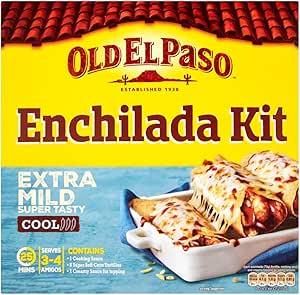 Old El Paso Mexican Extra Mild Super Tasty Enchilada Kit 585g RRP 3.80 CLEARANCE XL 1.99