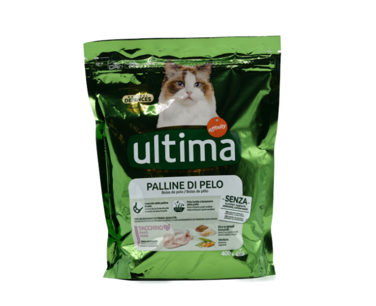 Ultima Hair Ball Turkey Treats Croquettes Cat Food Dry for Cats 400g RRP 2.50 CLEARANCE XL 1.50