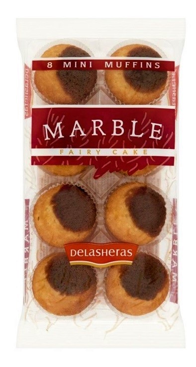 Delasheras Marble 8 Fairy Cakes 180g RRP 1.19 CLEARANCE XL 59p or 2 for 1