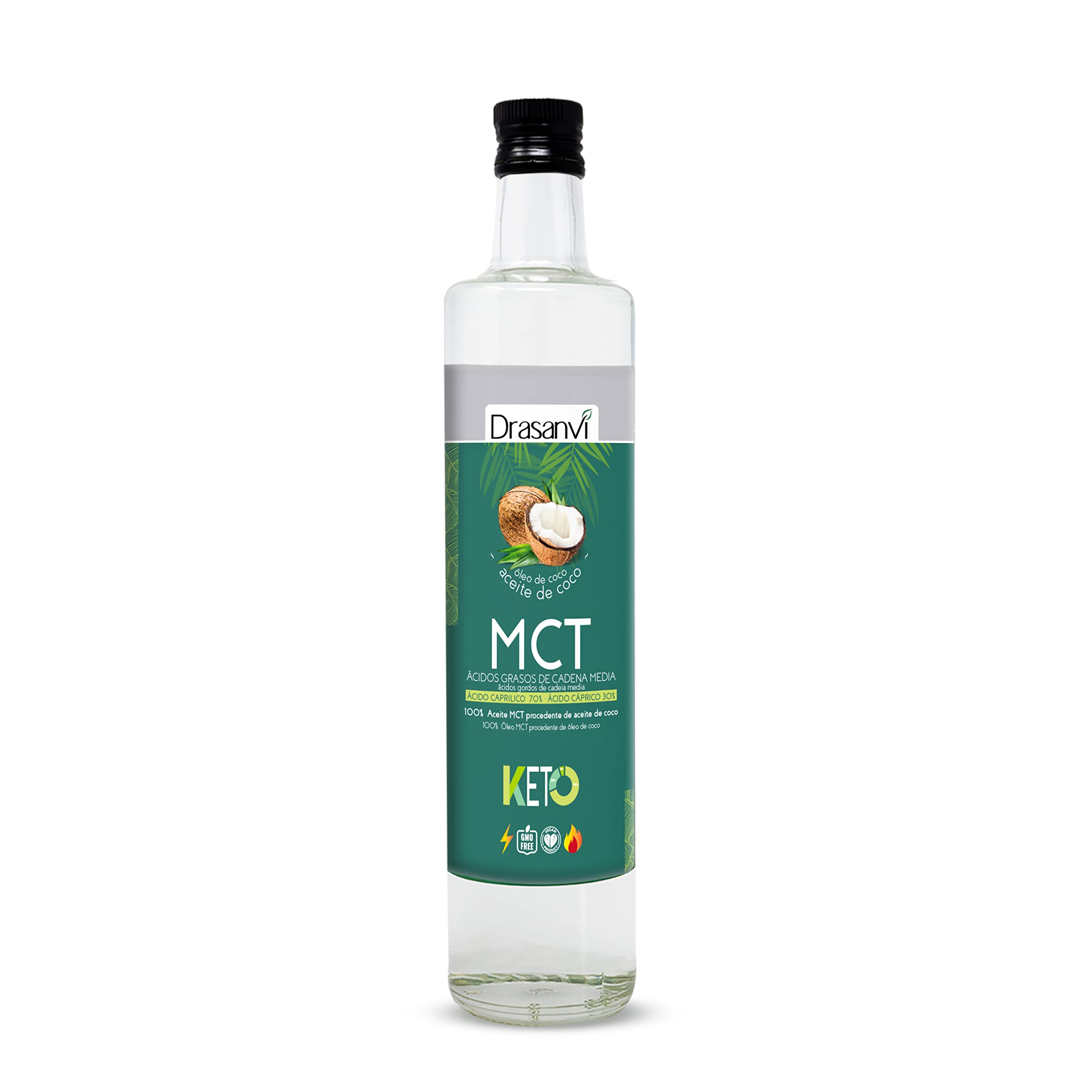 Drasanvi 100% MCT Coconut Oil Keto 1 Litre RRP 34 CLEARANCE XL 9.99