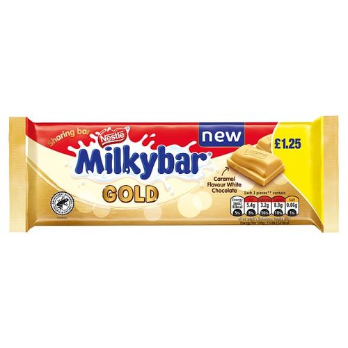 Milkybar Gold Caramel Flavour White Chocolate 85g RRP 1.25 CLEARANCE XL 99p