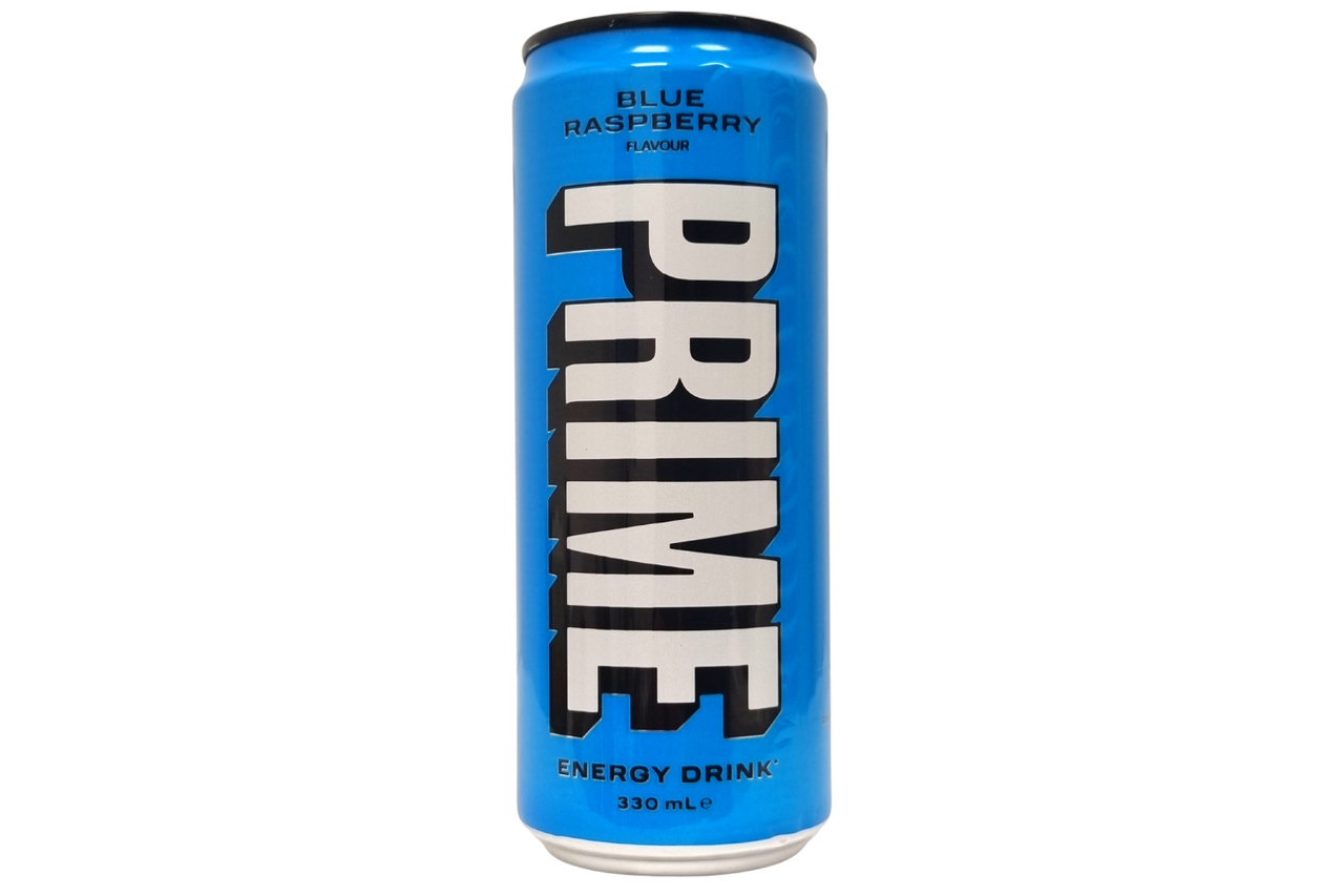 PRIME Energy Blue Raspberry Can 330ml RRP 2.49 CLEARANCE XL 89p or 2 for 1.50